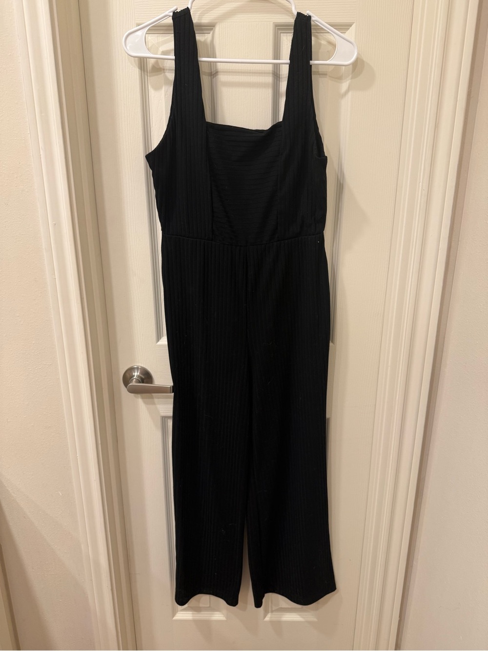 wild fable Black Ribbed Sleeveless Jumpsuit